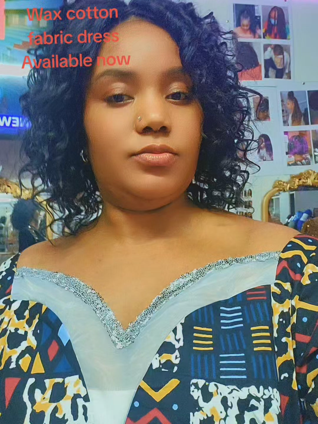 100% wax cotton dress