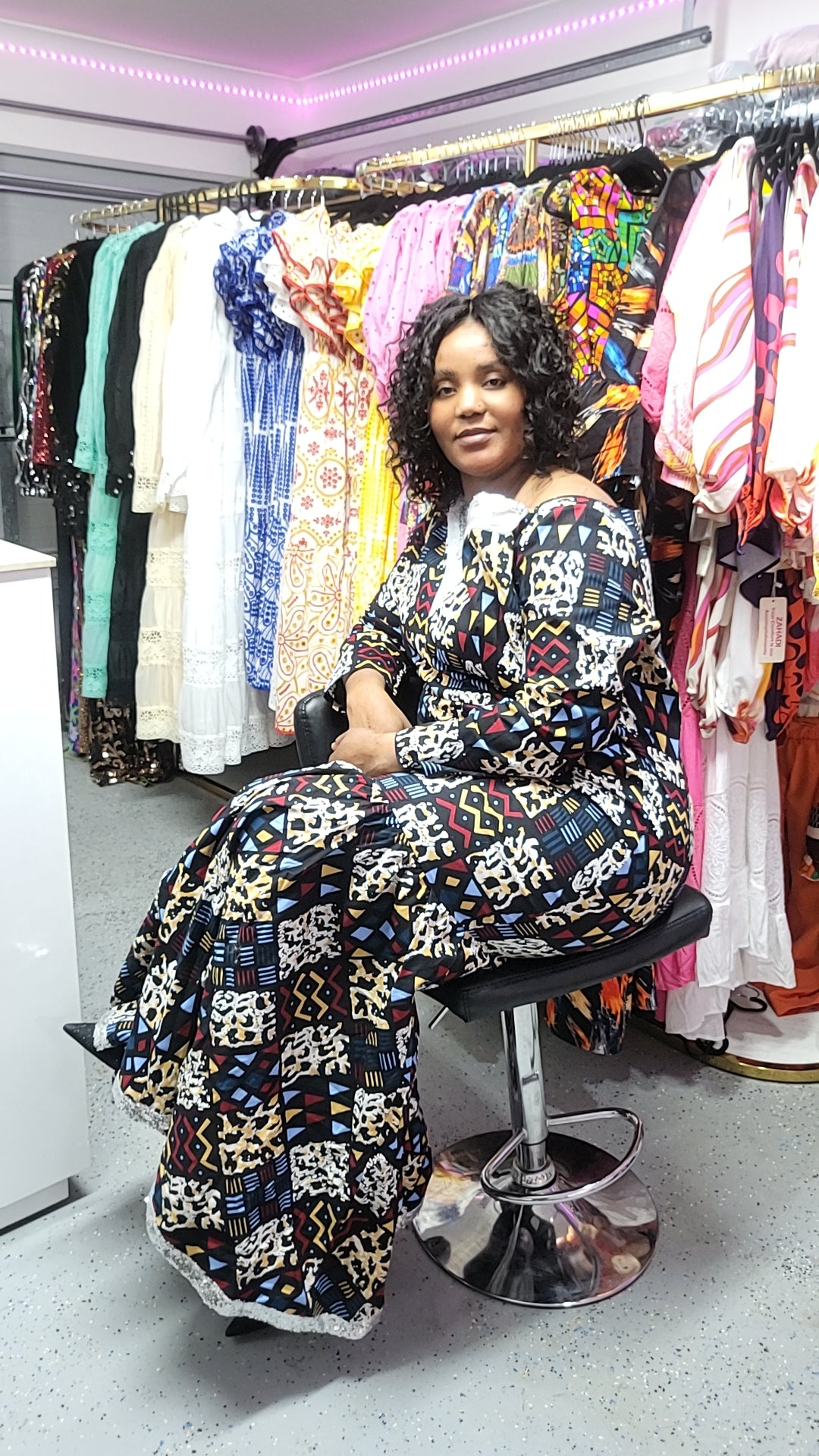 100% wax cotton dress