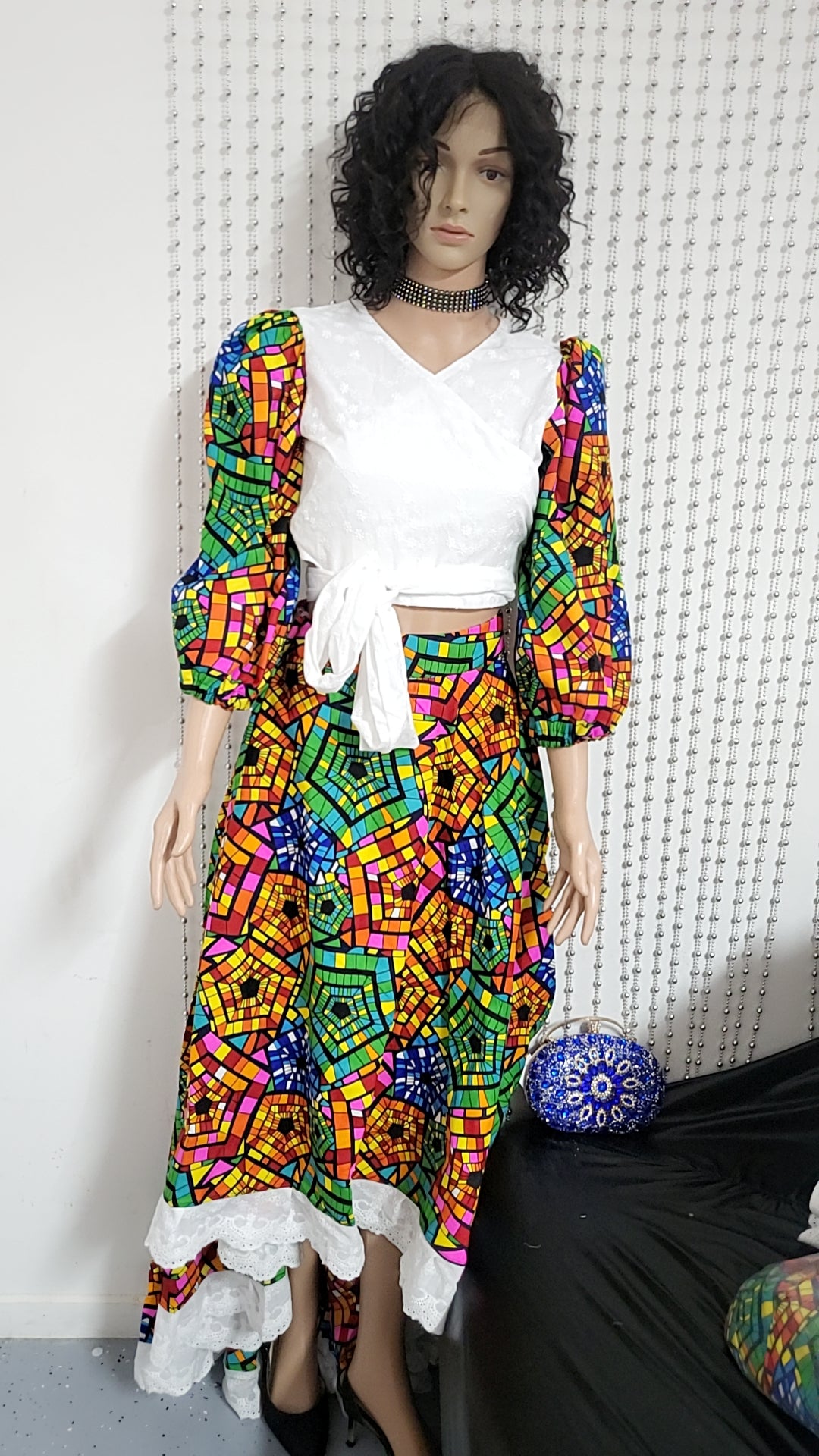 Multicolor skirt and top