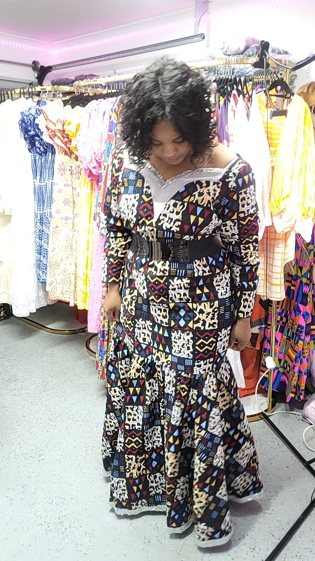 100% wax cotton dress