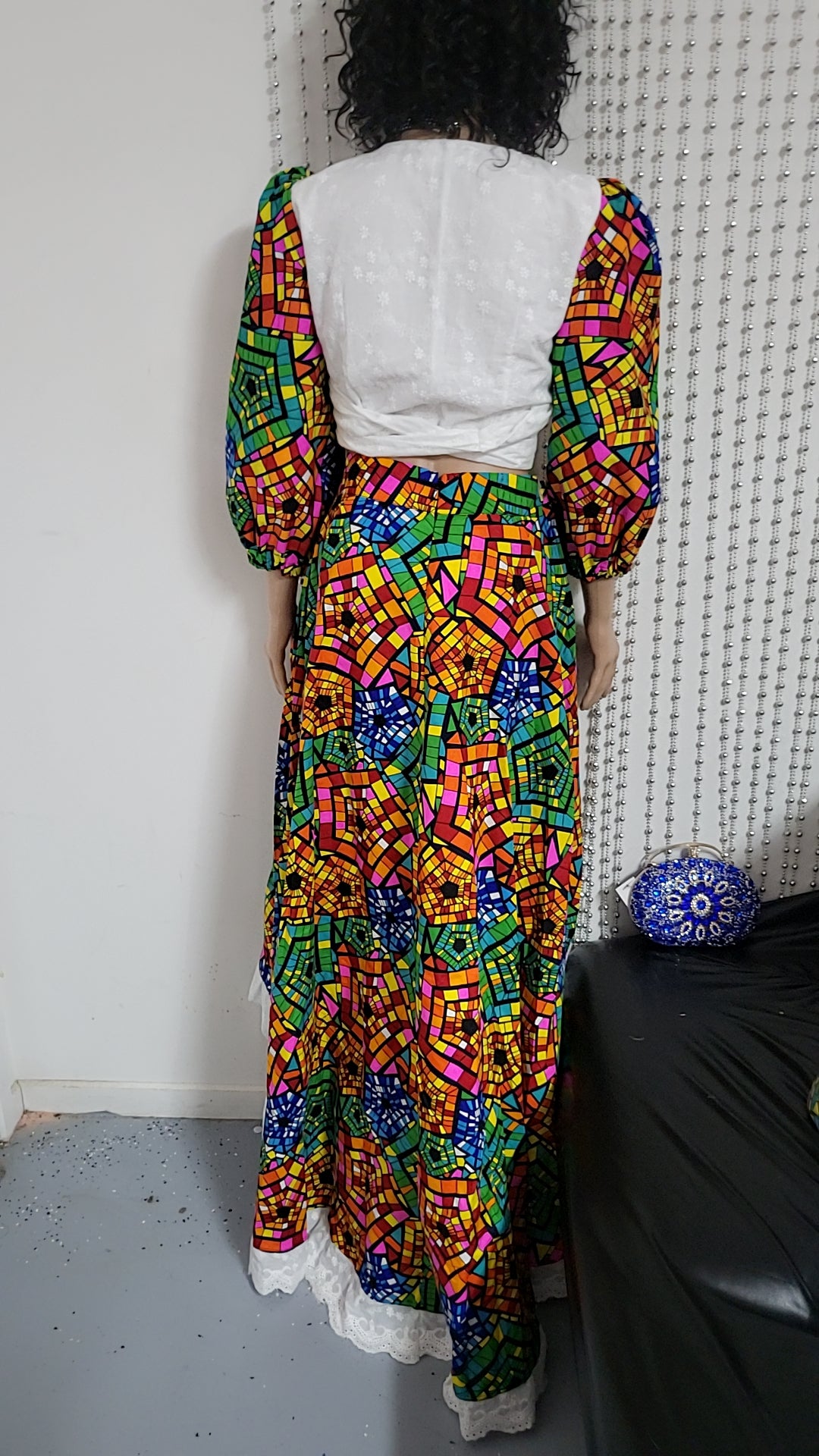 Multicolor skirt and top