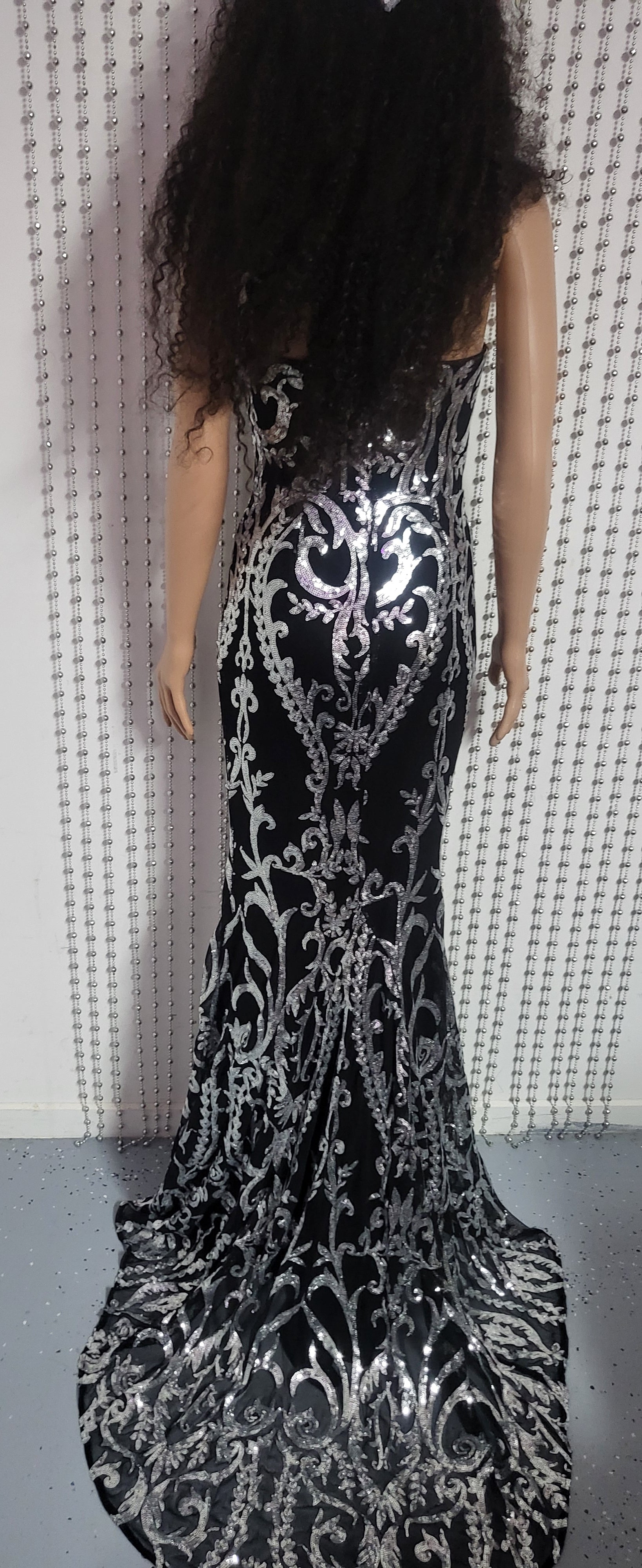 Elegant silver and black