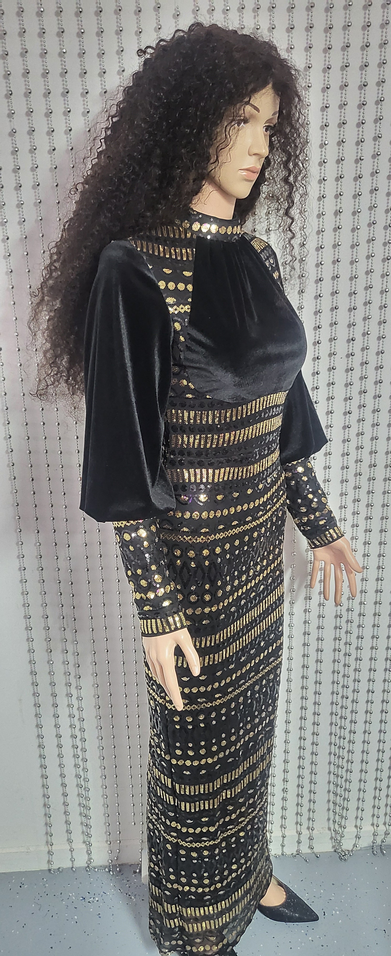 Elegant Luxury Sequin Evening Dress  Modest & Sophisticated