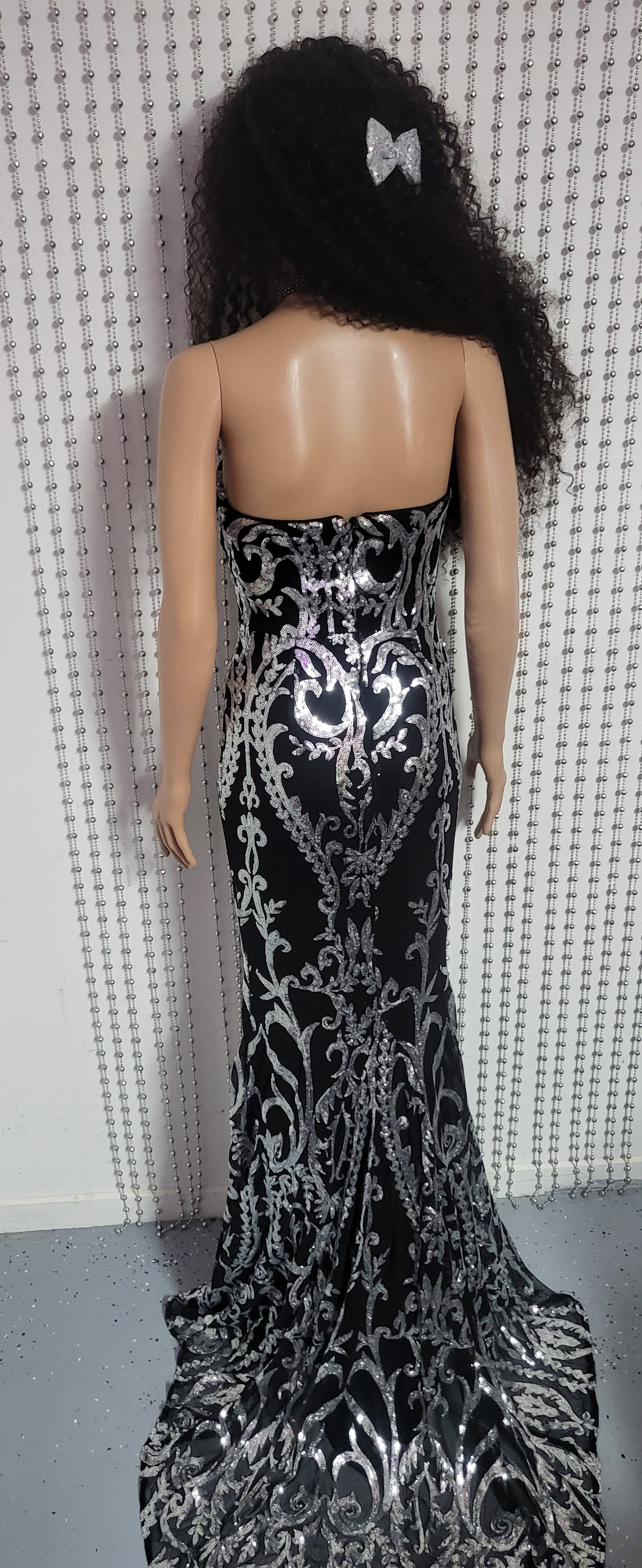 Elegant silver and black