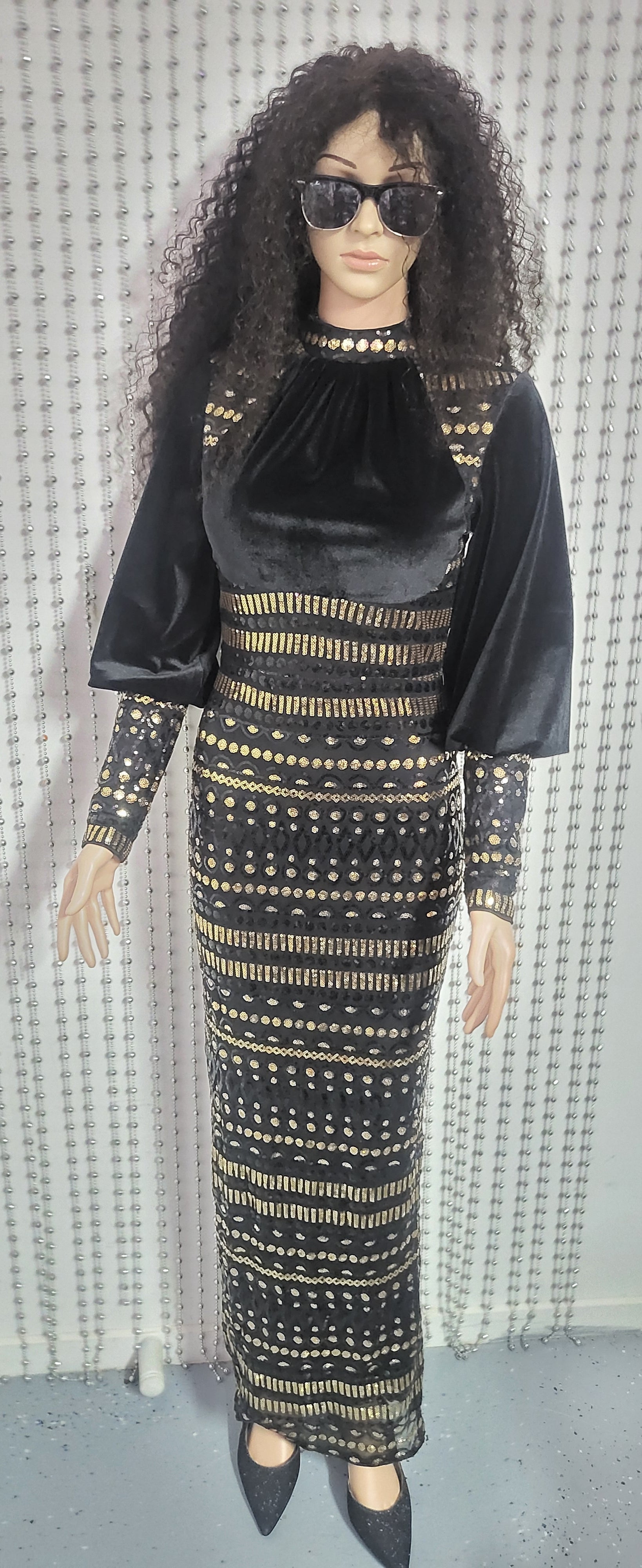 Elegant Luxury Sequin Evening Dress  Modest & Sophisticated