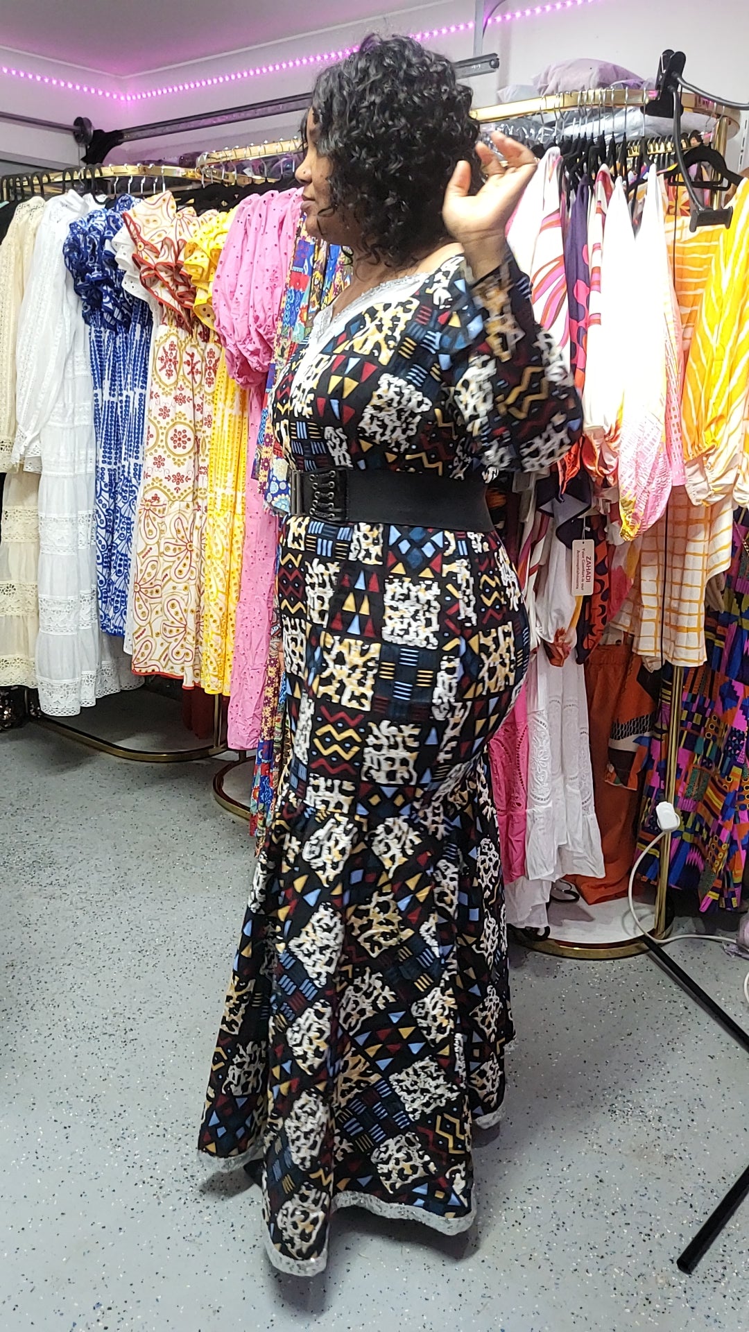 100% wax cotton dress