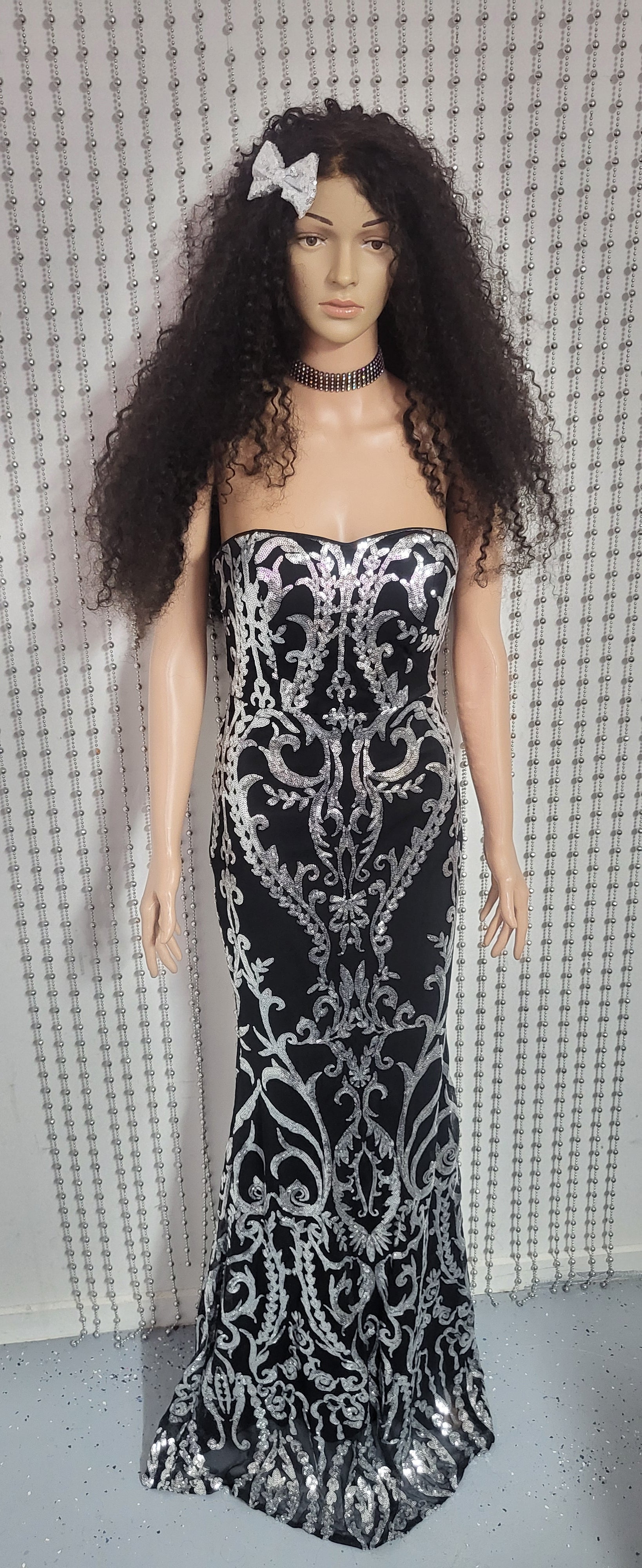 Elegant silver and black
