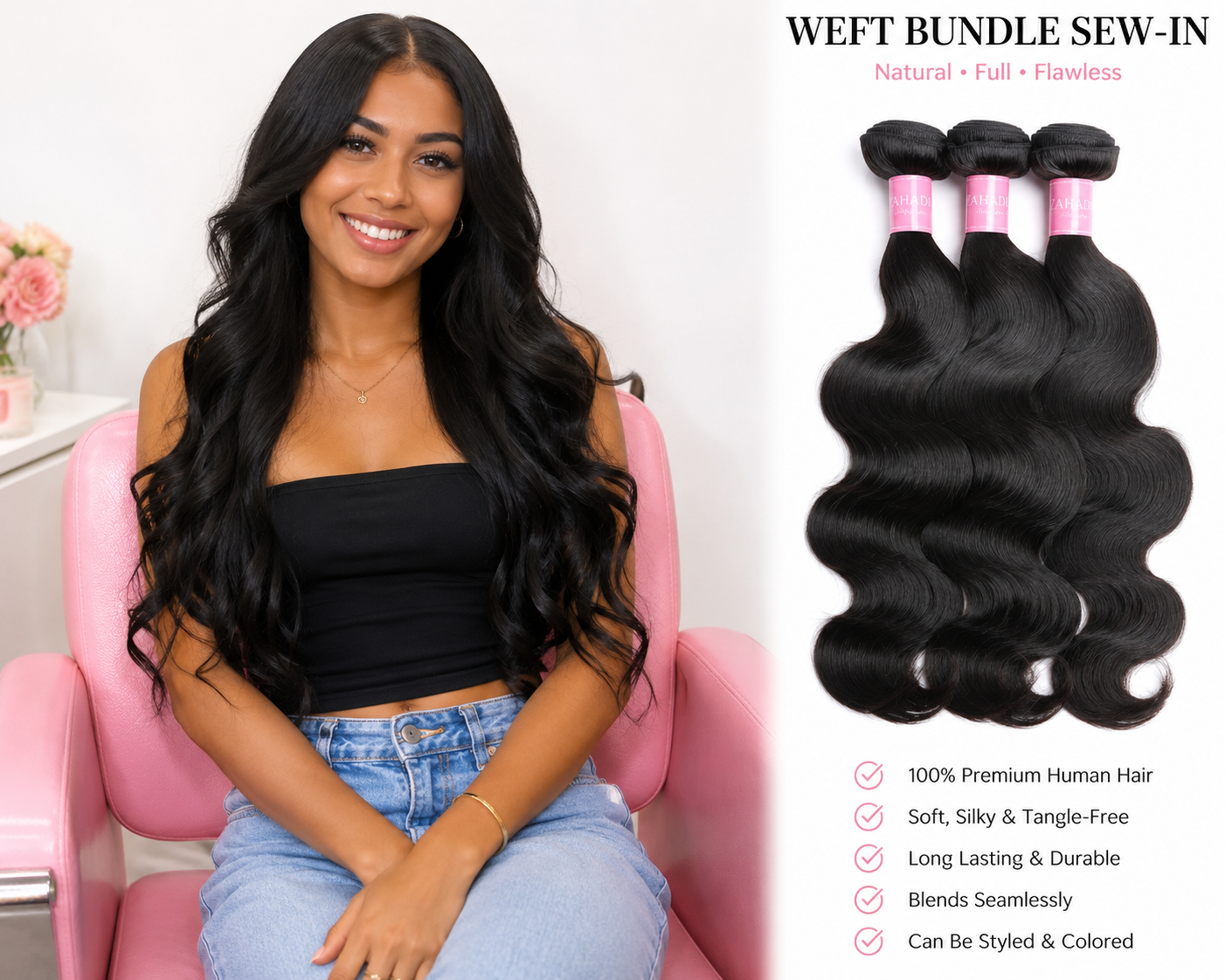 Full head hair weave on Installation Service