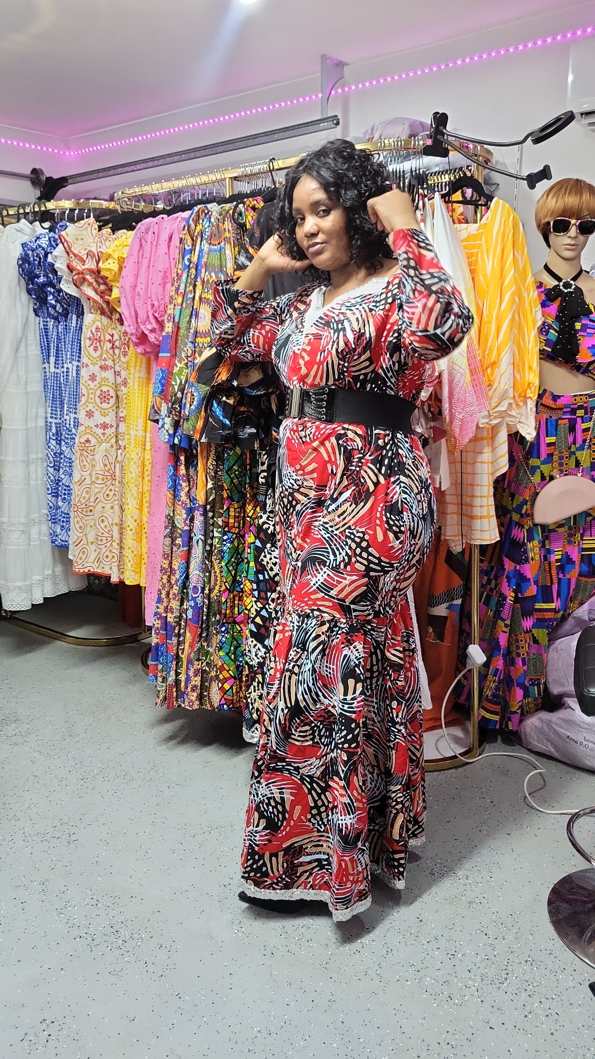100% Wax cotton dress