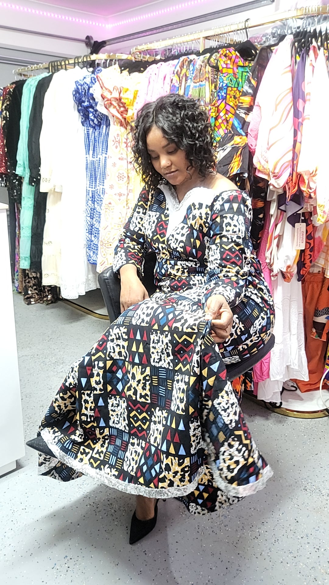 100% wax cotton dress