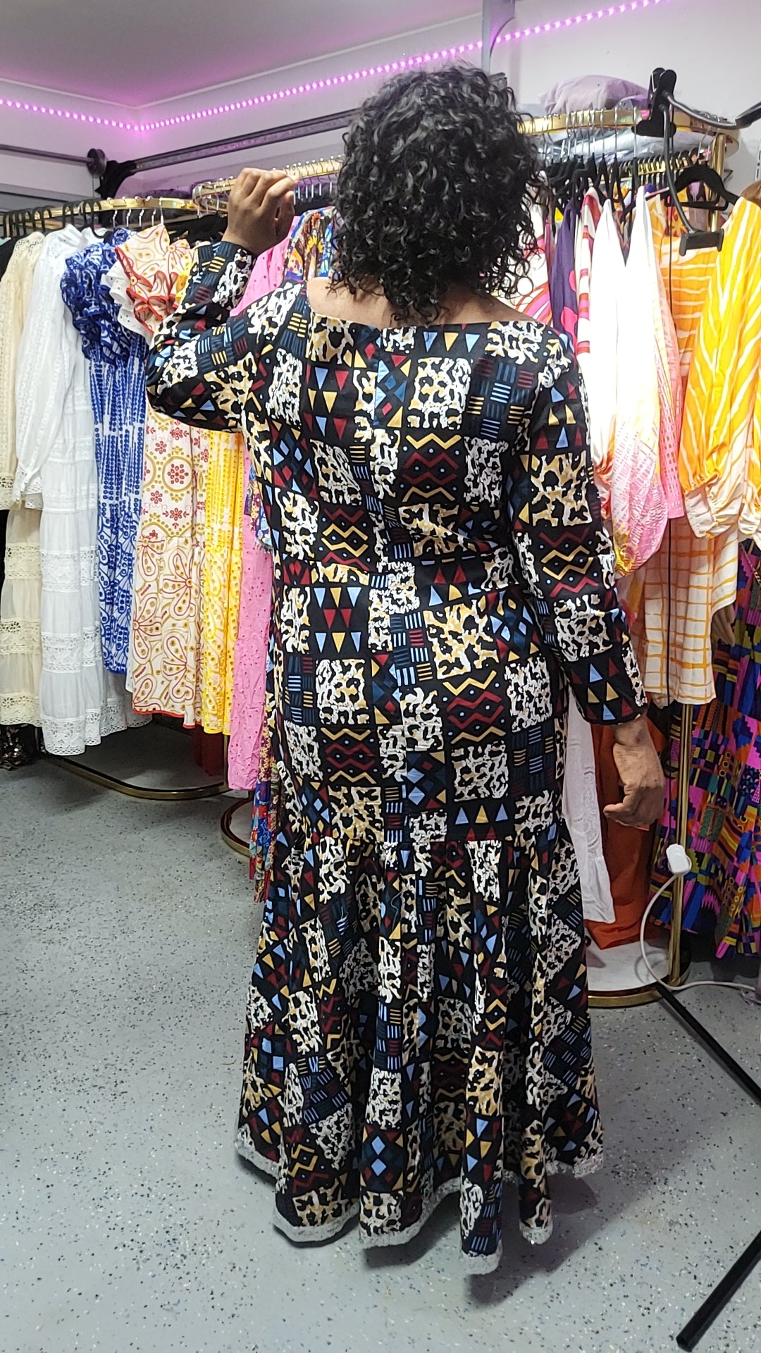 100% wax cotton dress