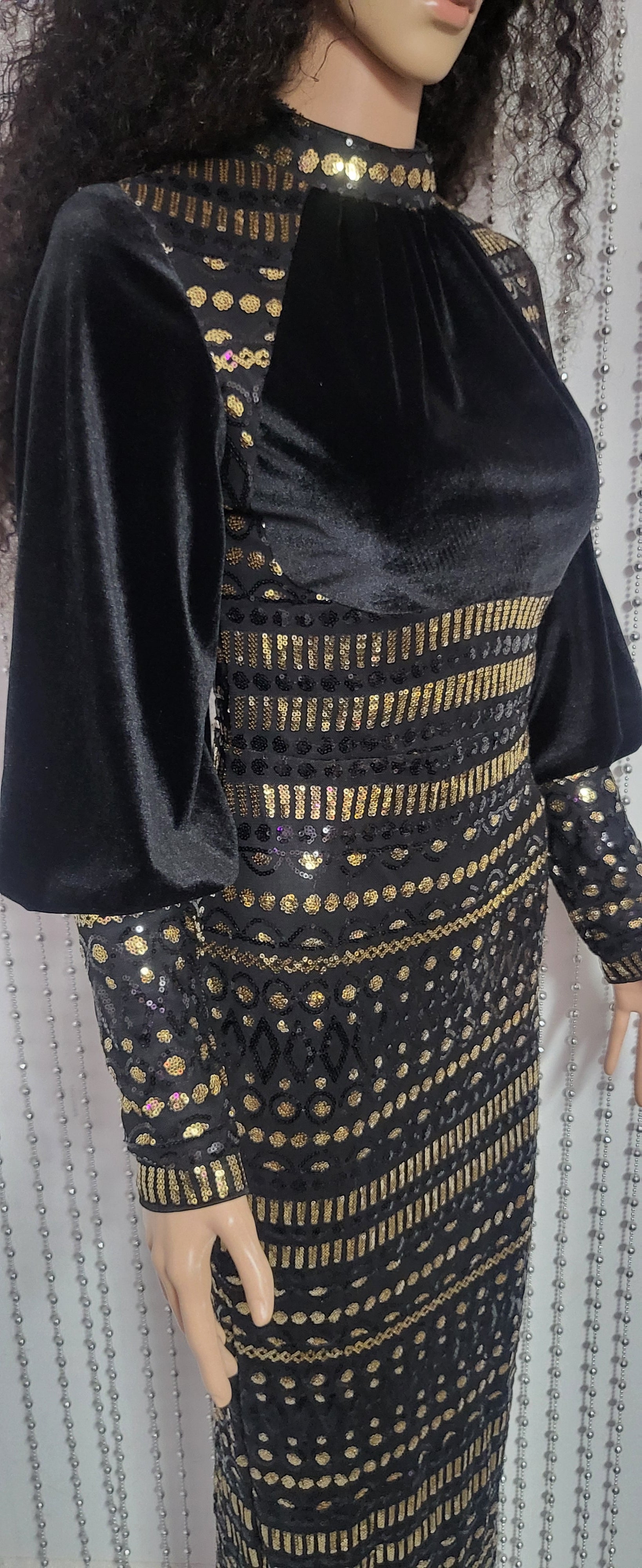 Elegant Luxury Sequin Evening Dress  Modest & Sophisticated
