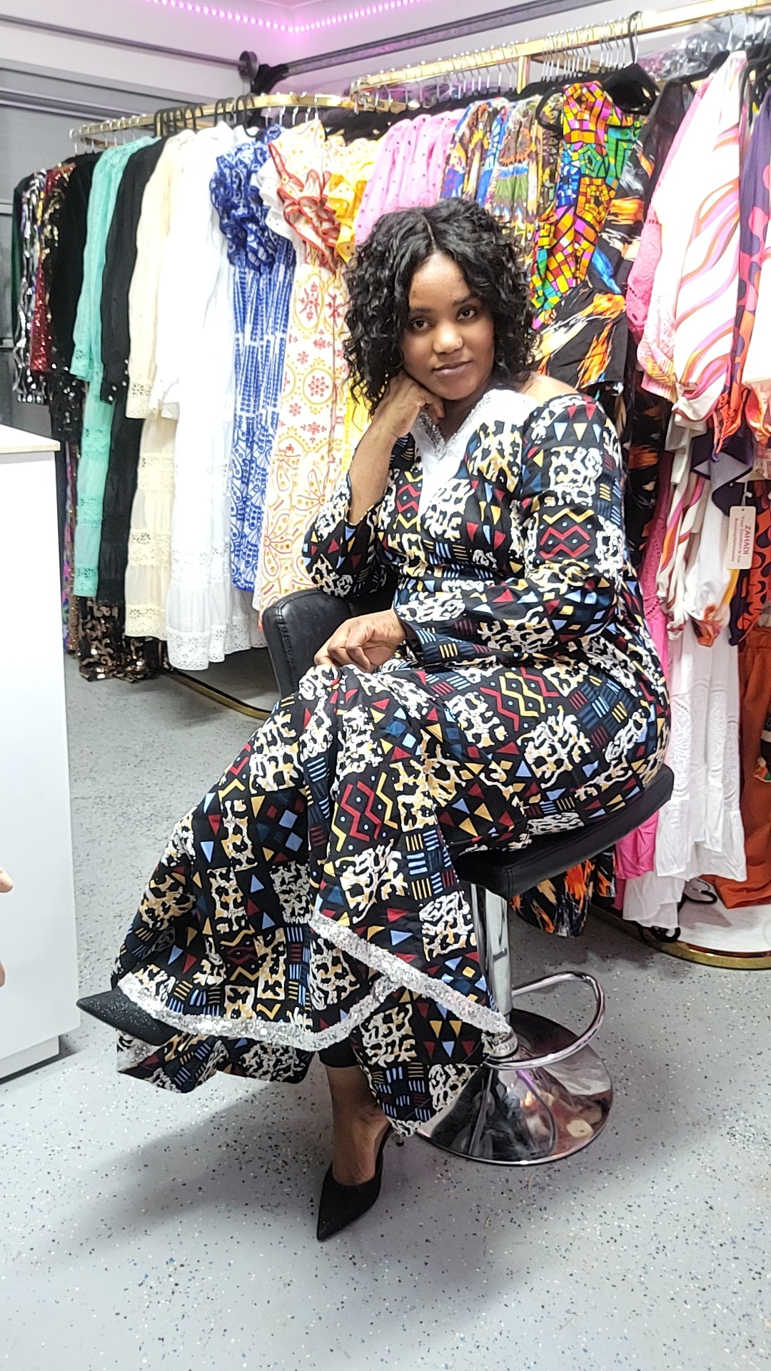 100% wax cotton dress