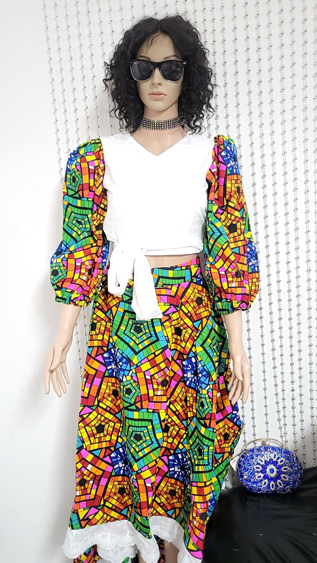 Multicolor skirt and top