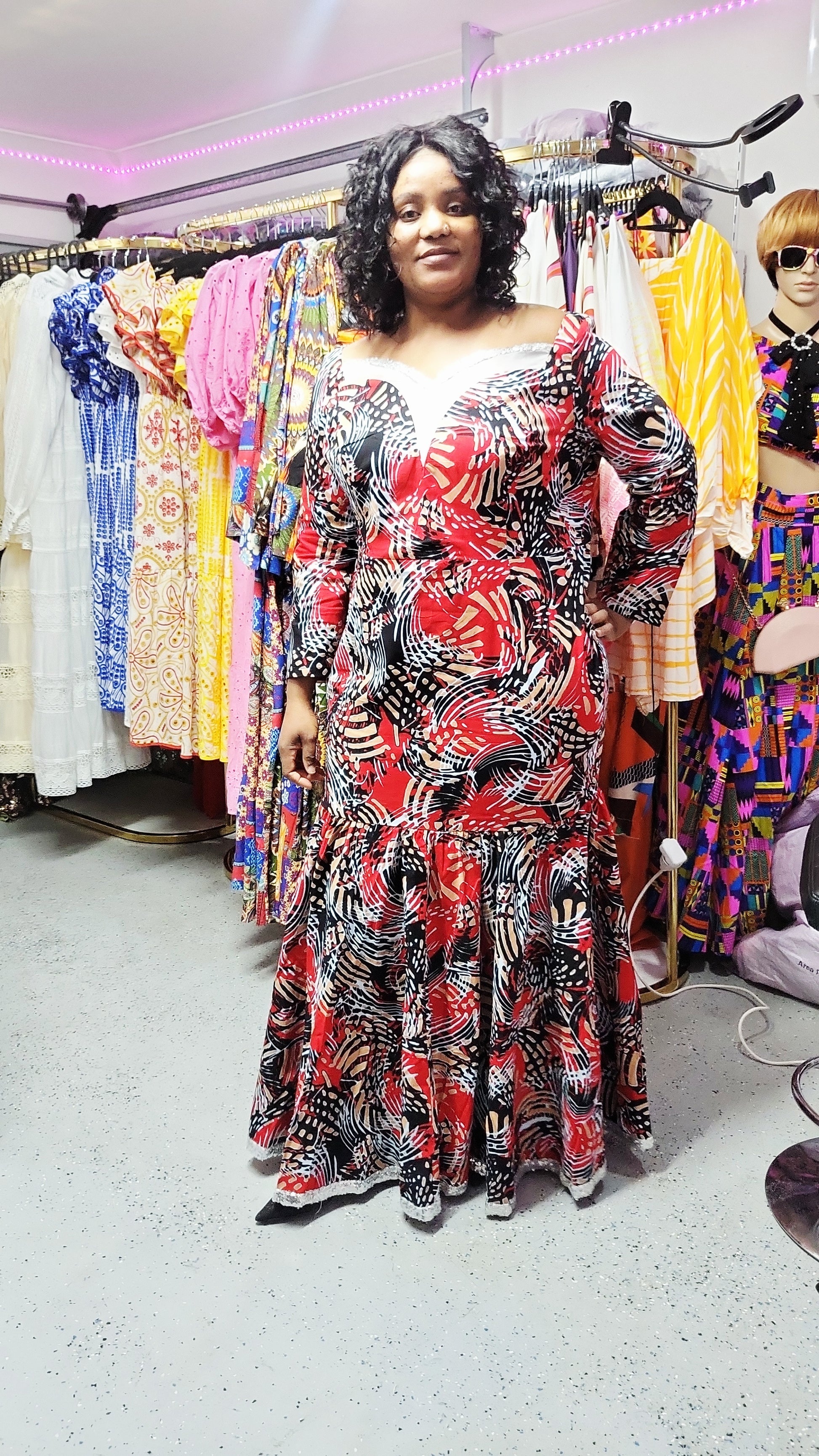 100% Wax cotton dress