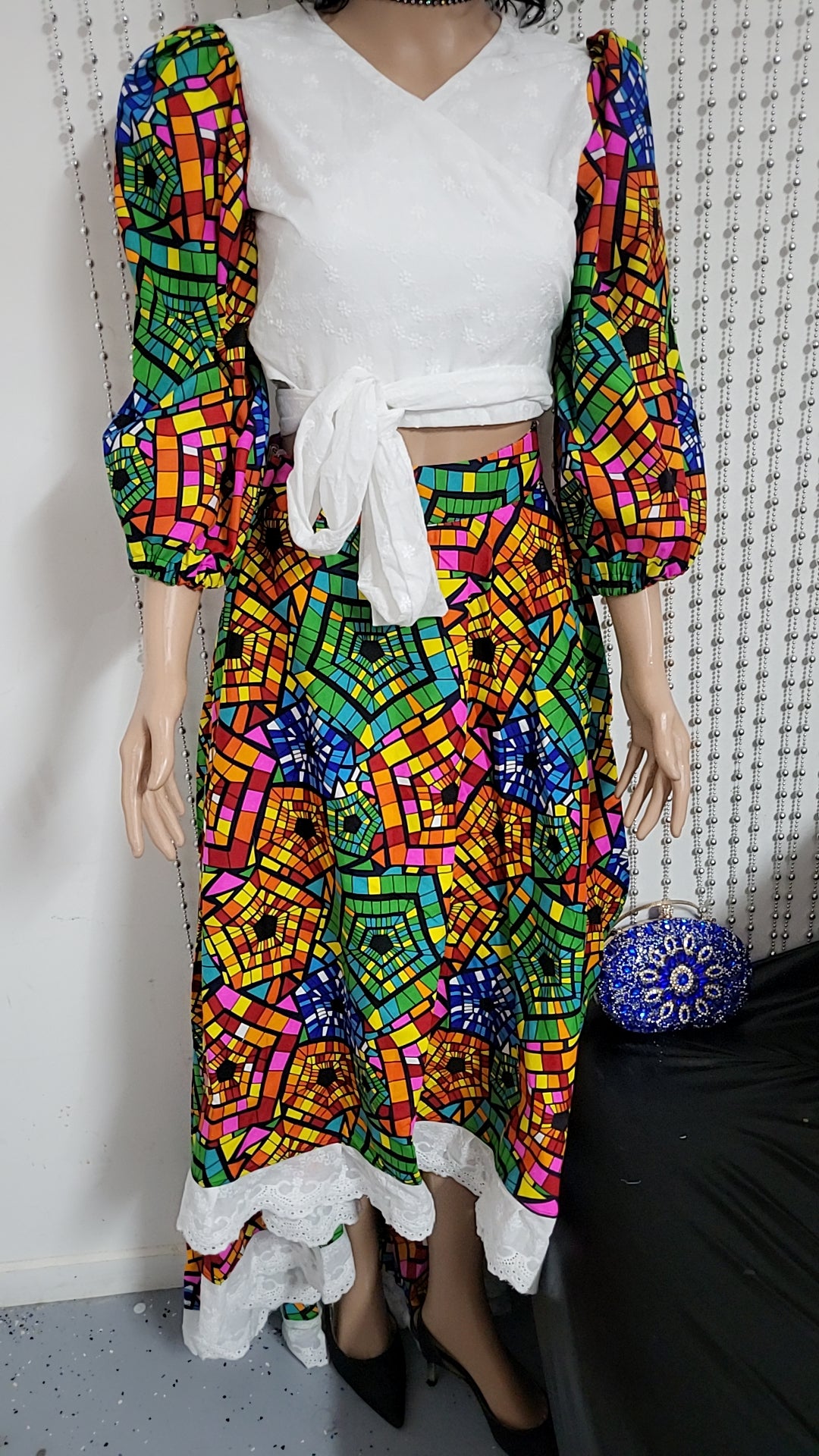 Multicolor skirt and top