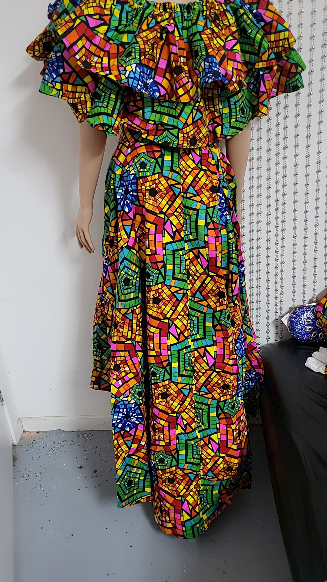 Multicolor skirt and top