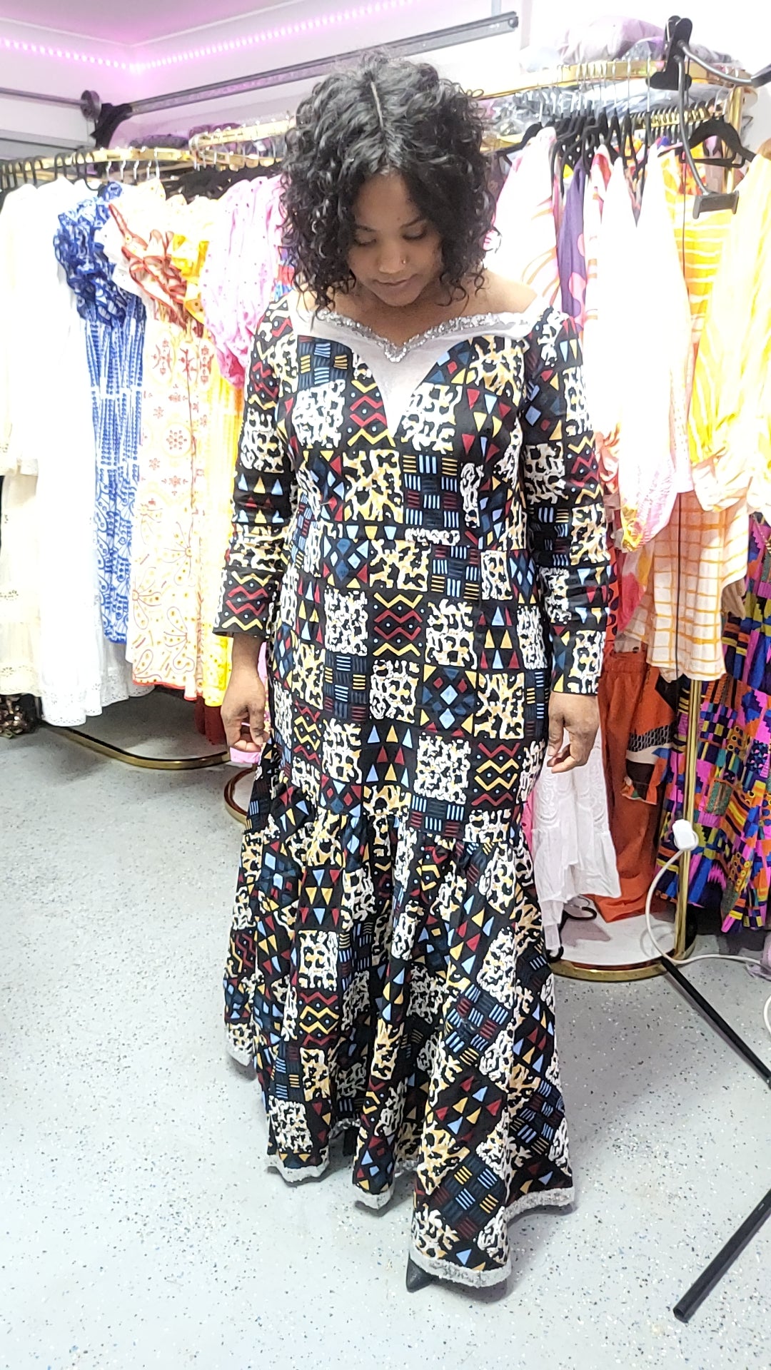 100% wax cotton dress
