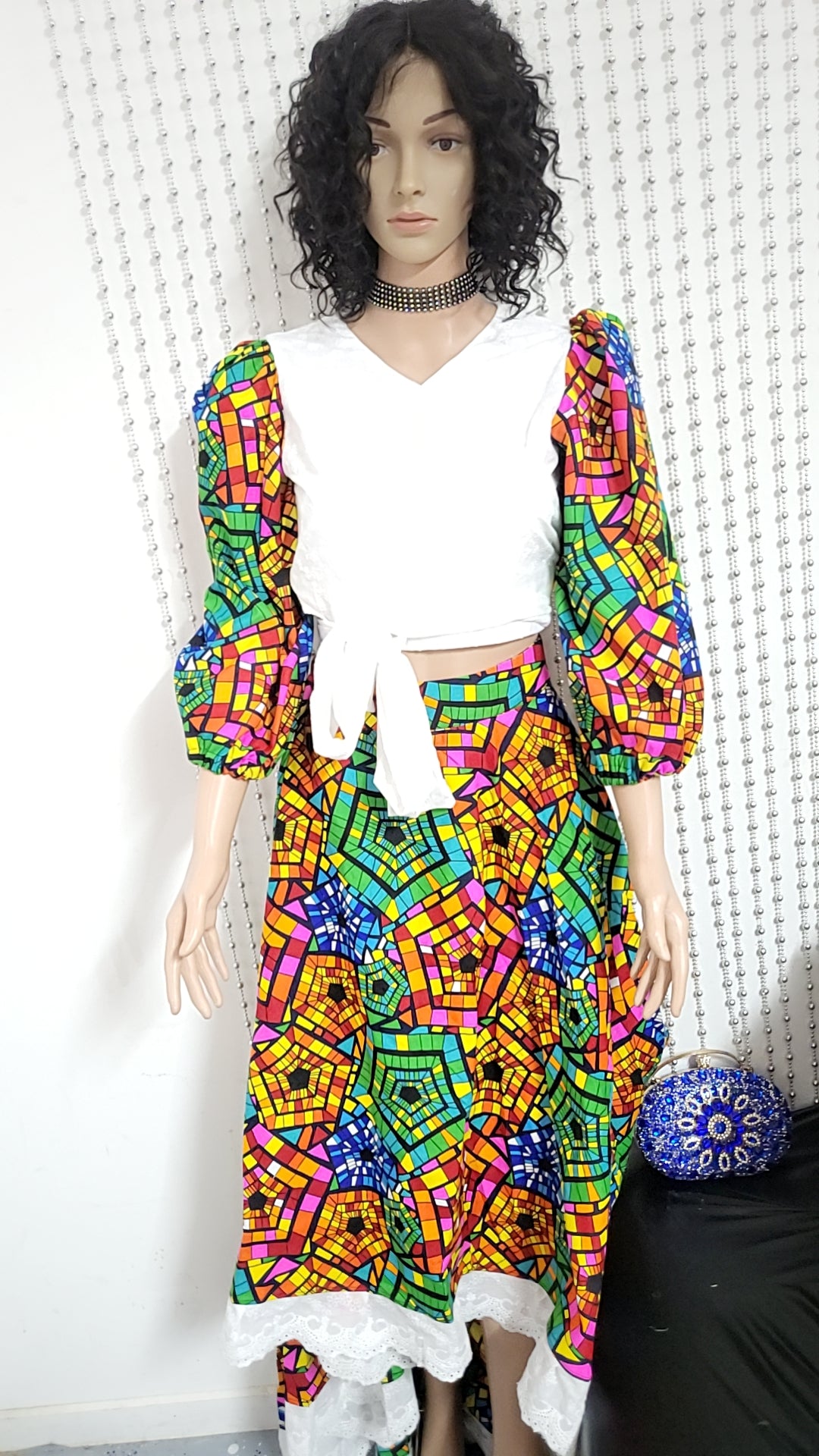 Multicolor skirt and top