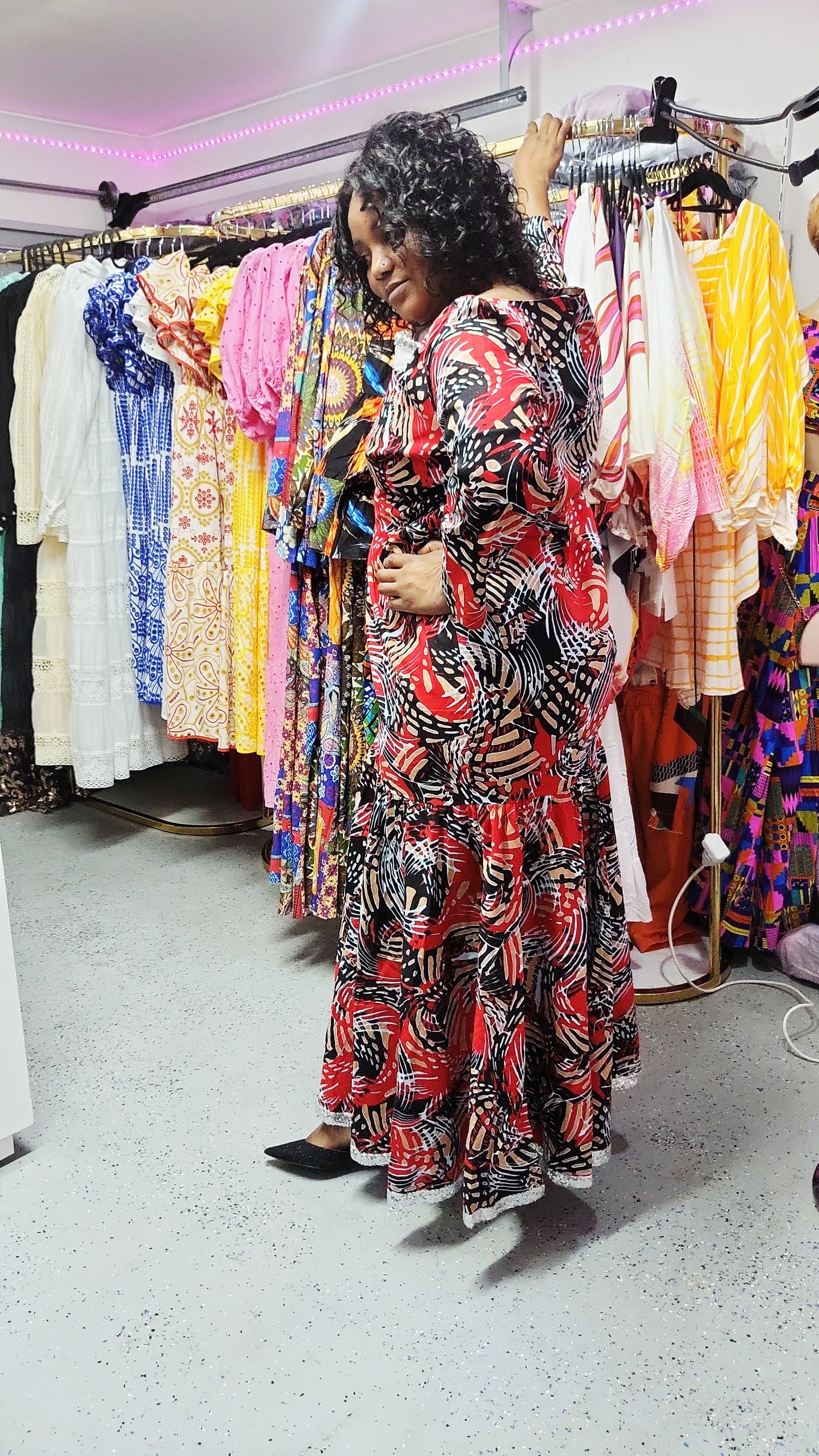 100% Wax cotton dress