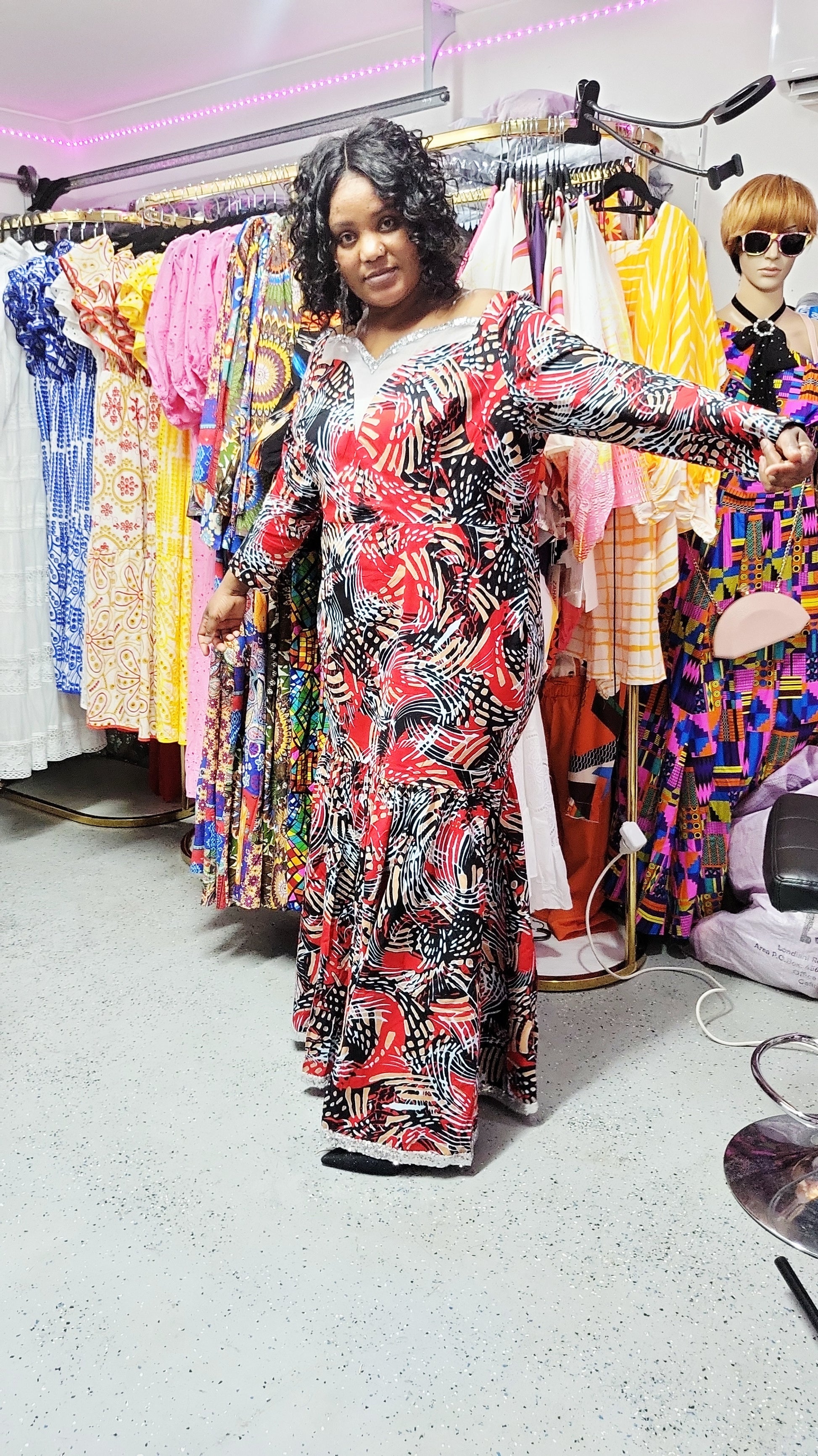 100% Wax cotton dress