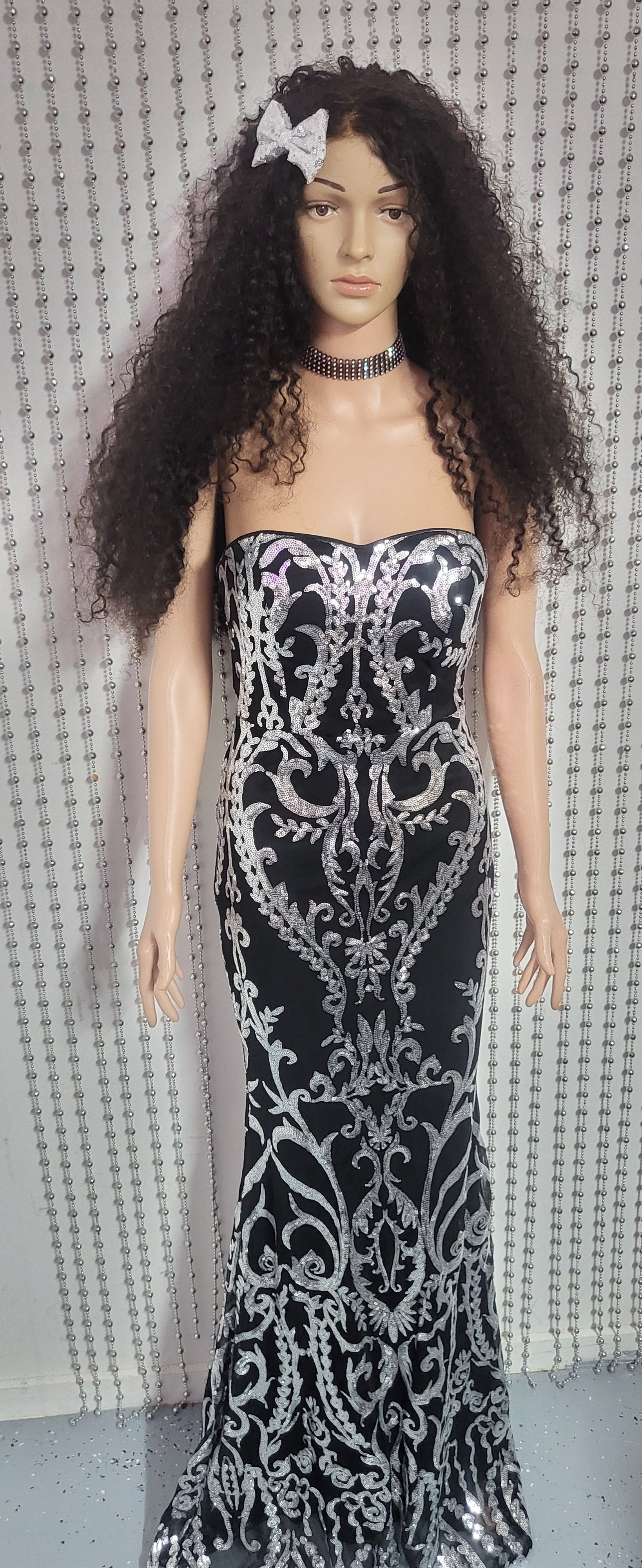 Elegant silver and black