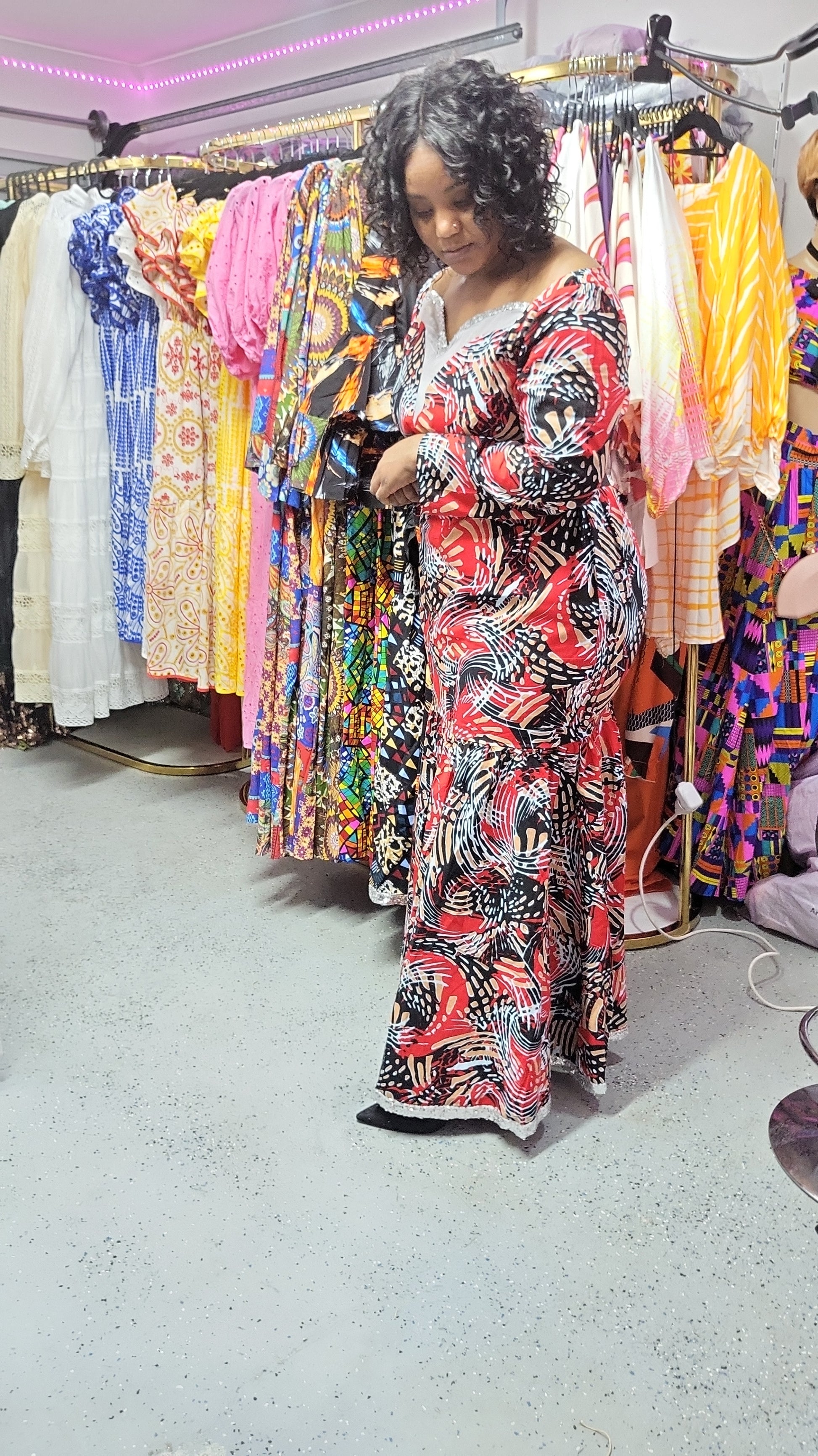 100% Wax cotton dress