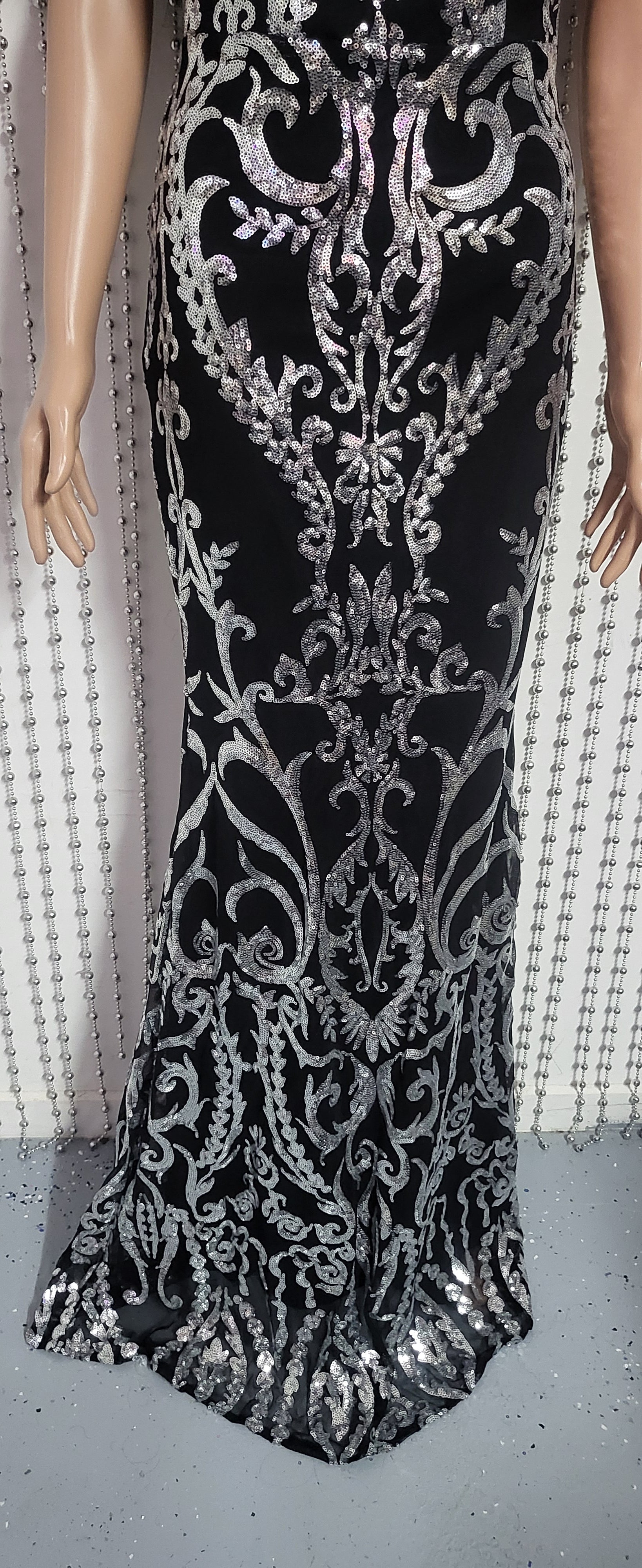 Elegant silver and black