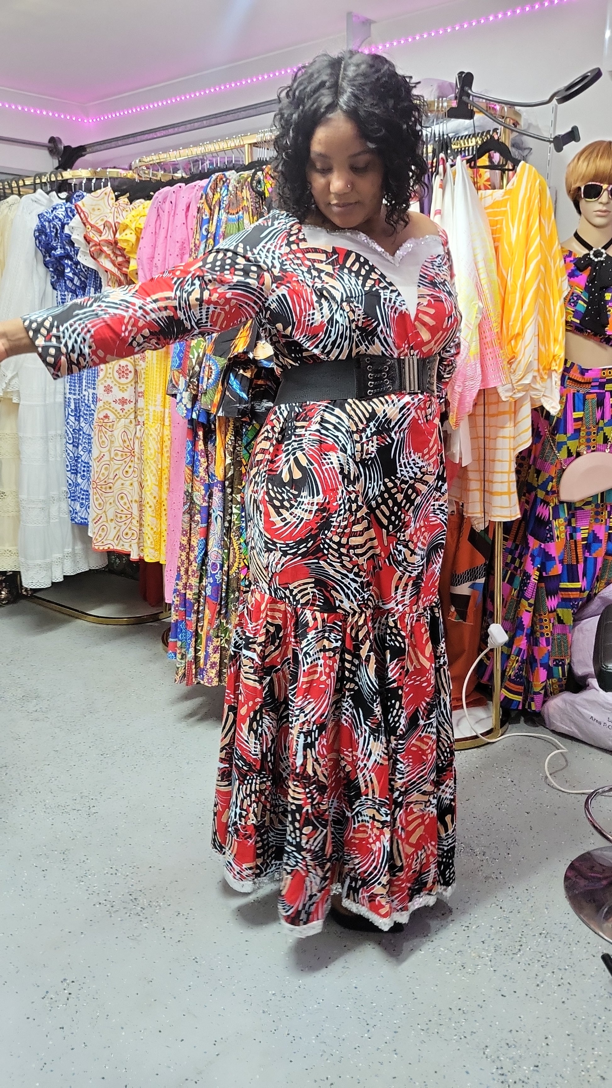 100% Wax cotton dress