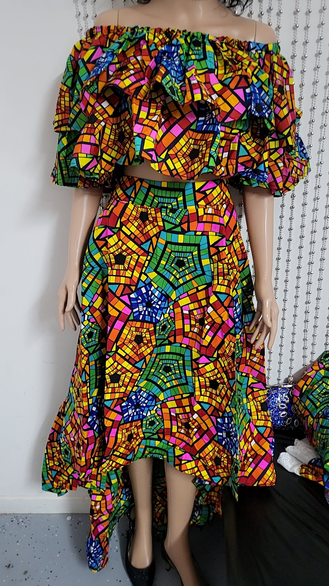 Multicolor skirt and top