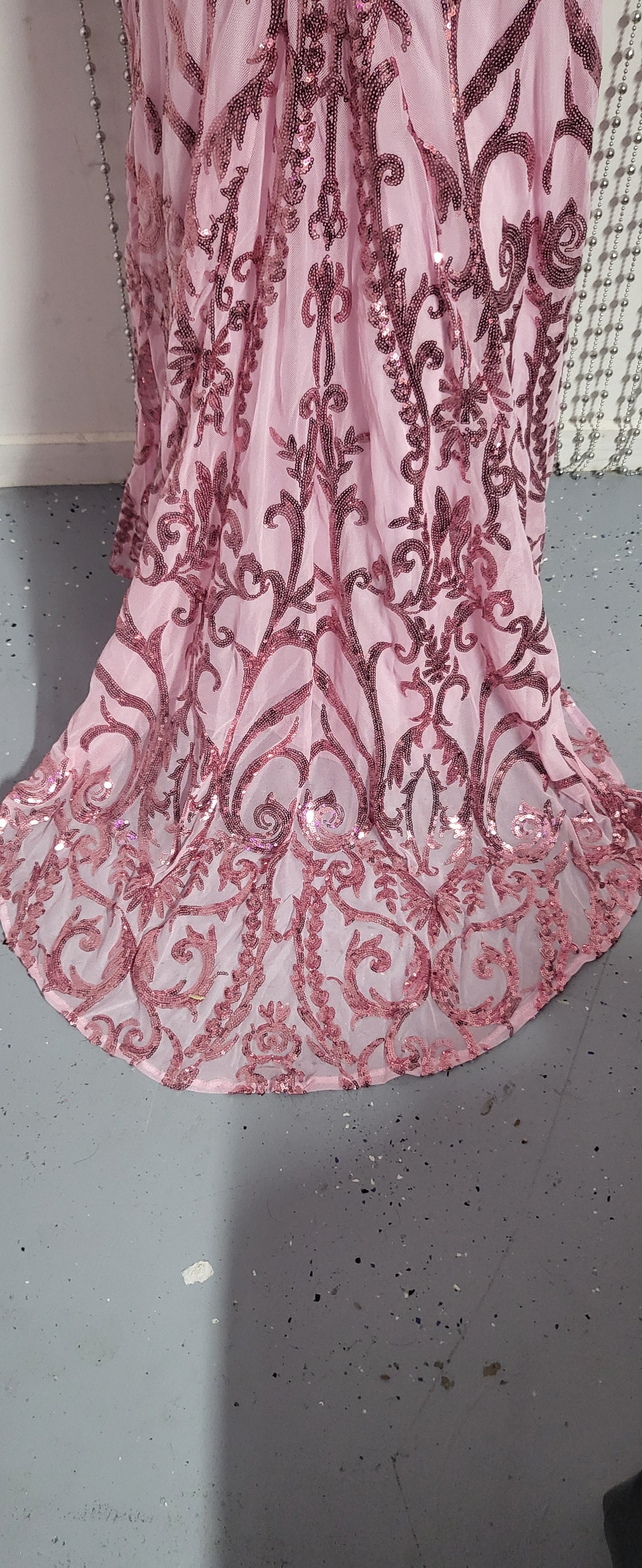 Elegant pink evening dress