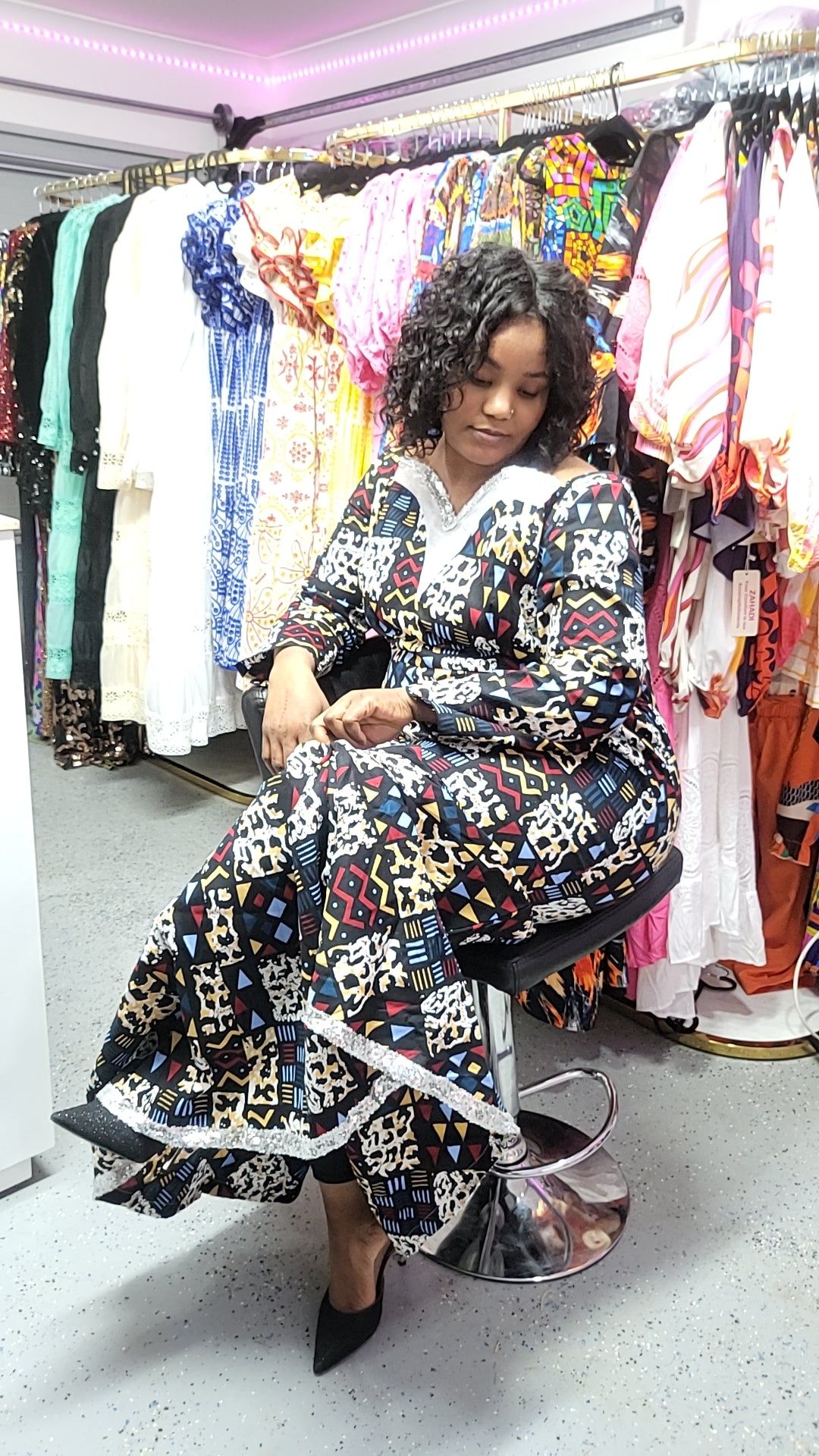 100% wax cotton dress