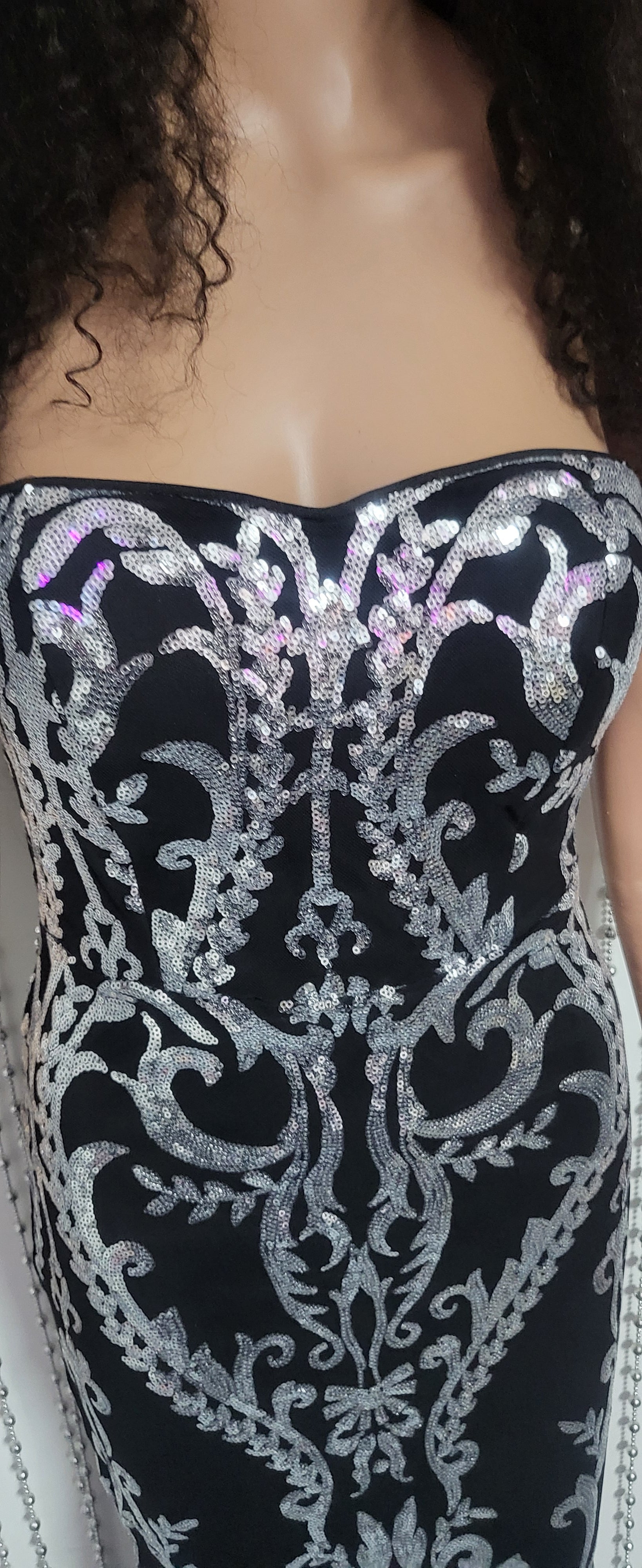 Elegant silver and black