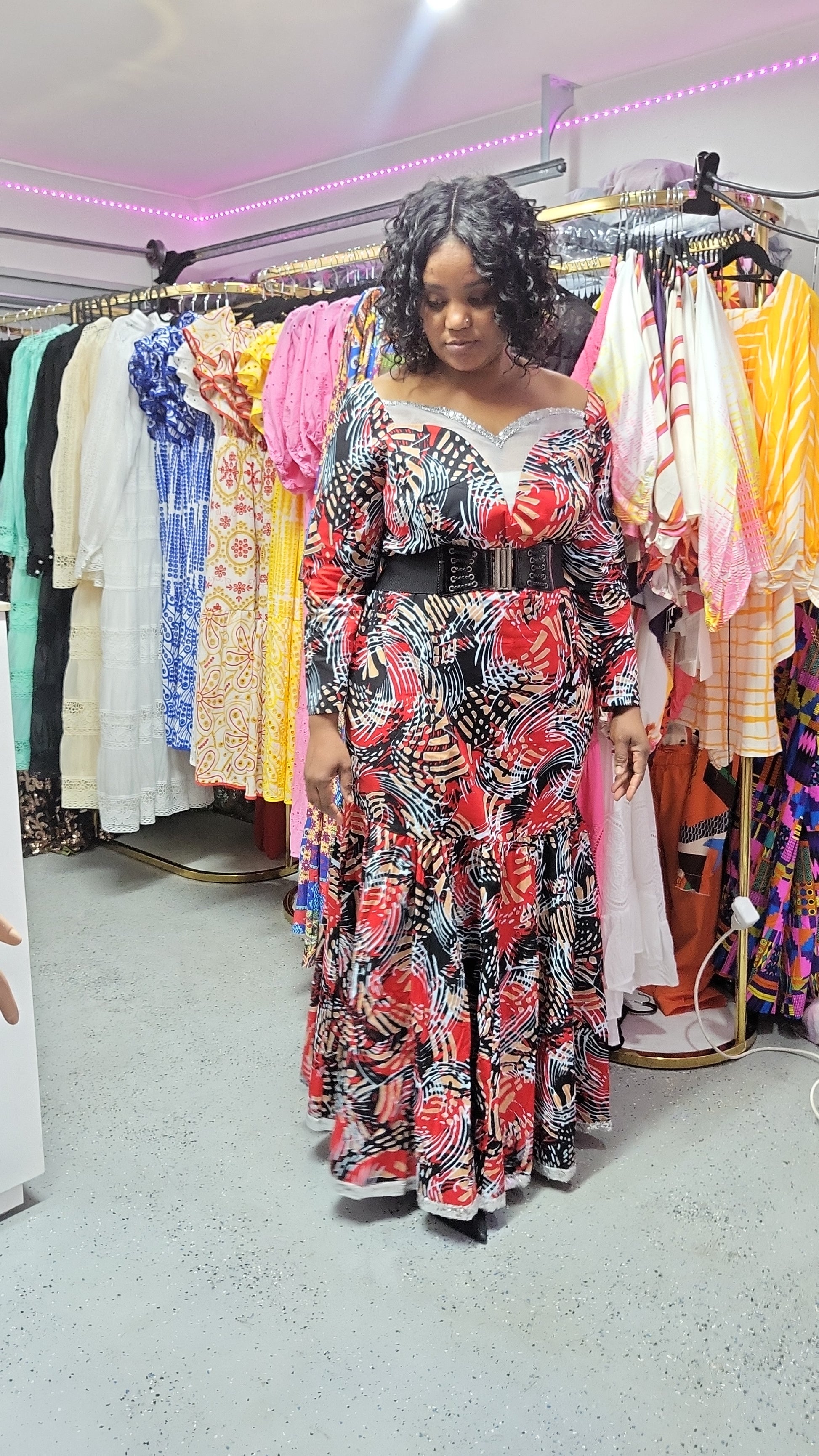 100% Wax cotton dress