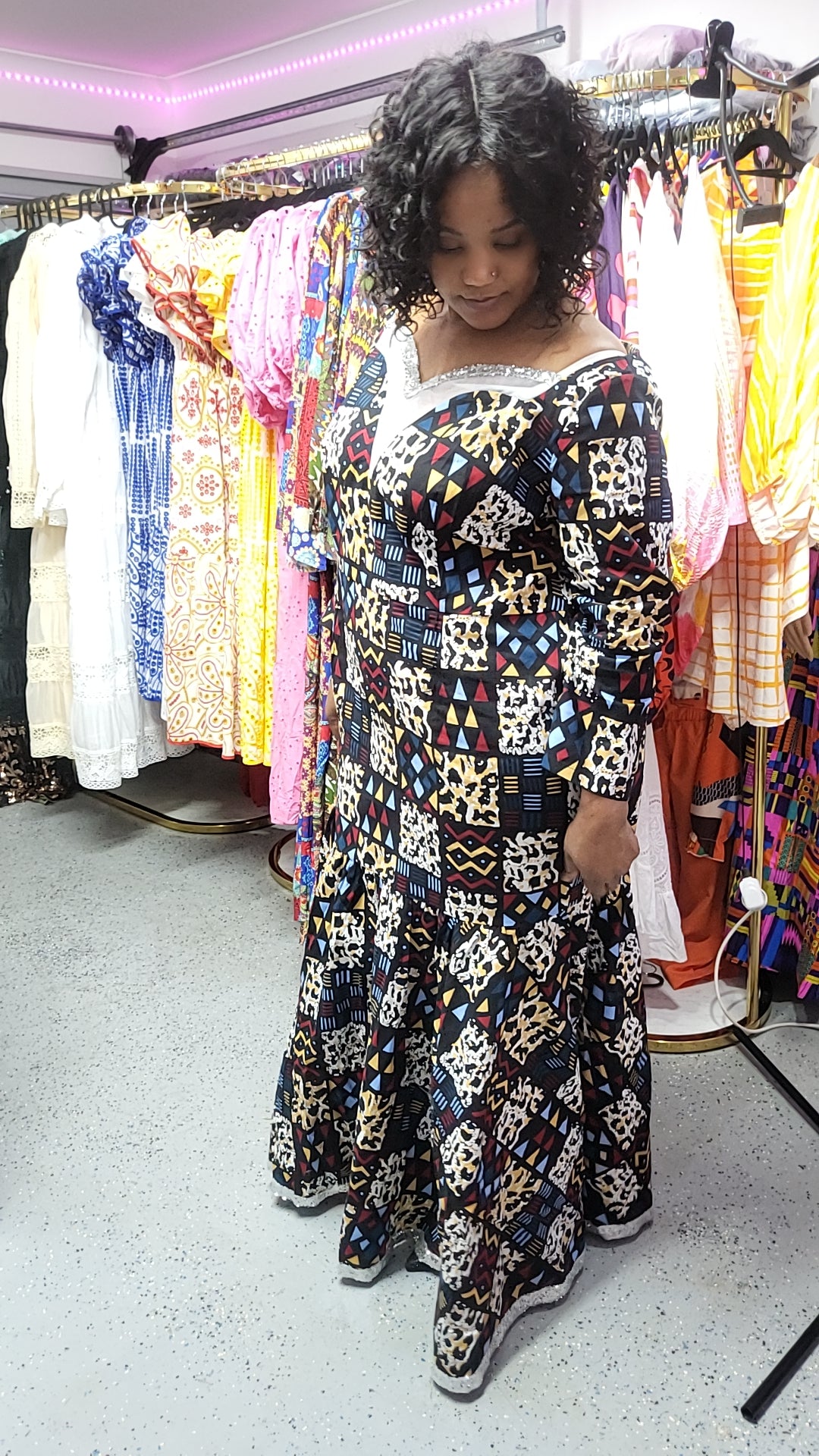 100% wax cotton dress