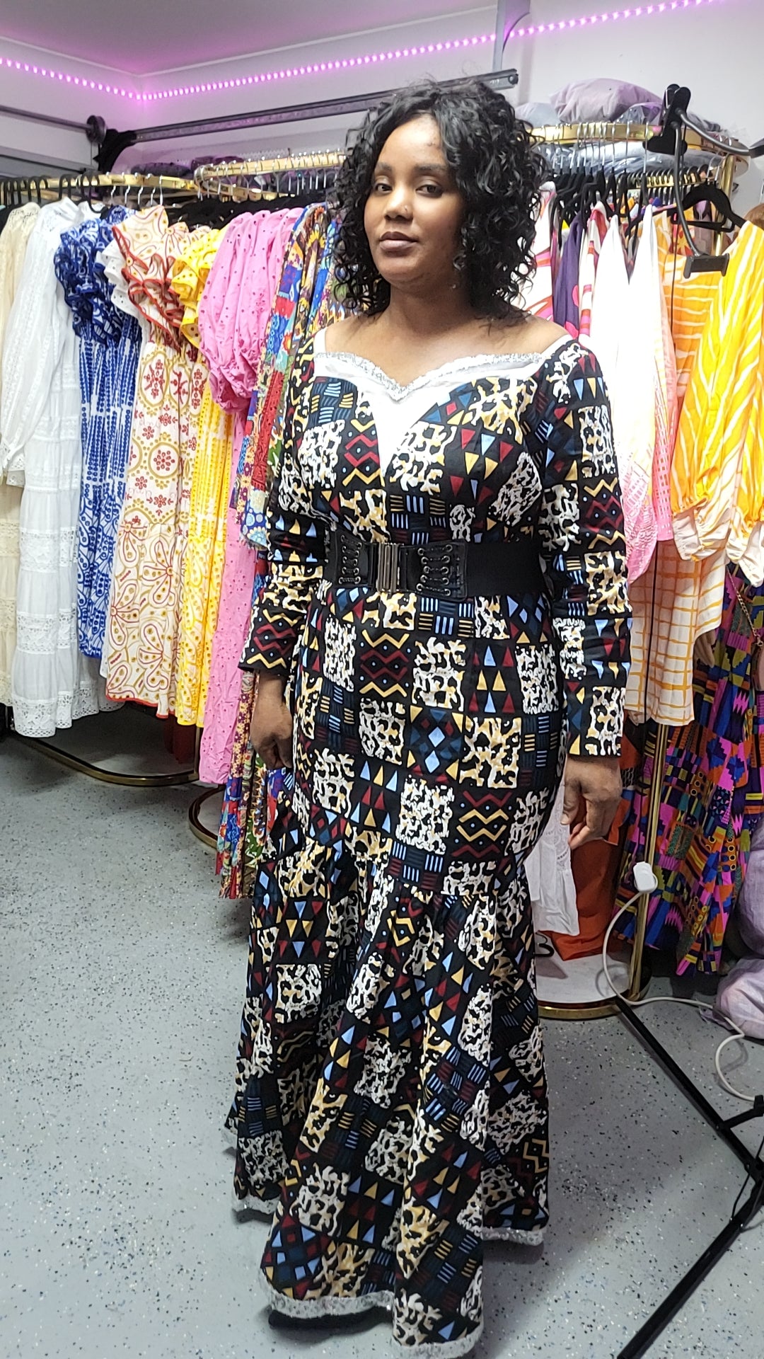 100% wax cotton dress