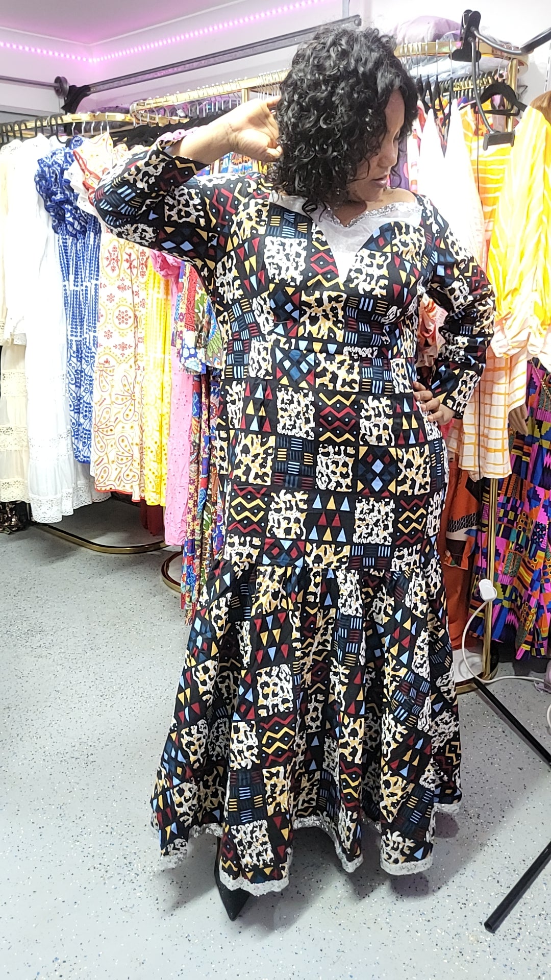 100% wax cotton dress